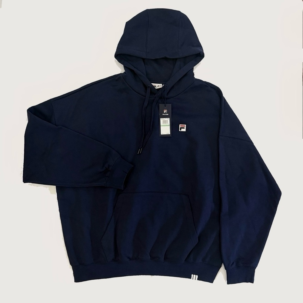 FILA Hoodie Navy Blue Apex Oversized NEW Men Soft Cozy NWT